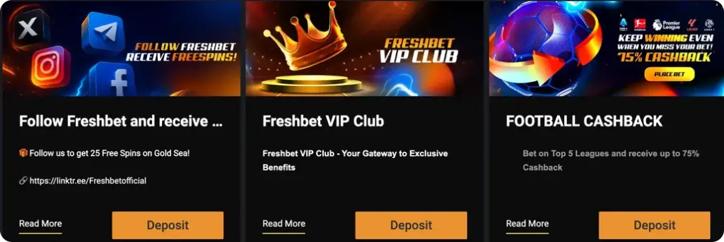 Promotional program at Freshbet 